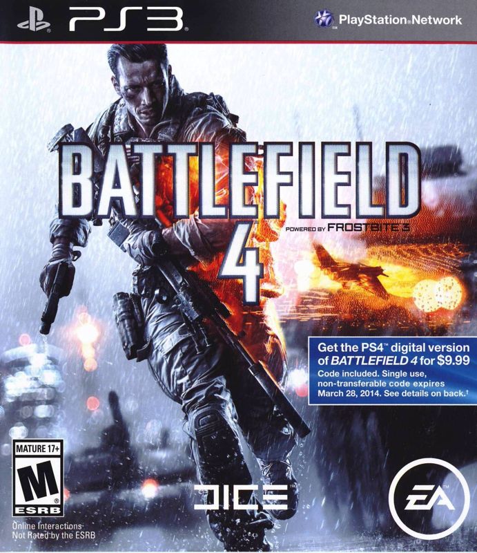 Battlefield 4 box art for Playstation 3